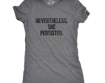 Camiseta "Sin embargo, ella persistió", camiseta feminista
