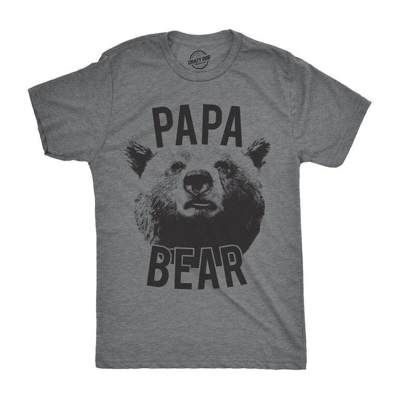 Papa Bear T-Shirt, Funny Dad Shirt for Men, Father's Day Gift for Papa or Grandpa image 1