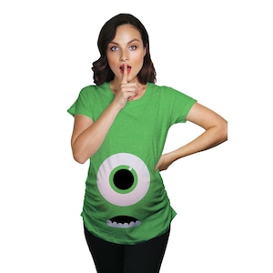 Monster Eye Halloween Maternity Shirt, Funny Pregnancy Tee
