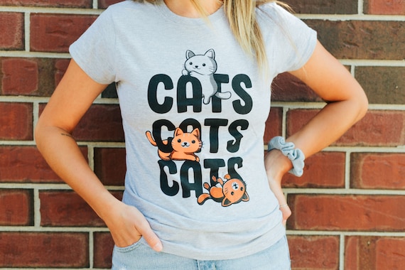 Cats Cats Cats T Shirt, Funny Womens Cat Tshirts, Cat Lover Gift, Funny Womens Tshirts, Cat Mom Shirt, Cute Womens Shirts Il_570xn