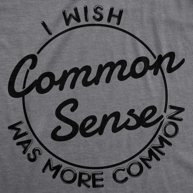 Funny Sarcastic T-Shirt: I Wish Common Sense Was More Common image 3