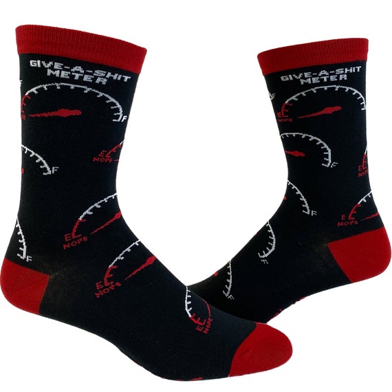Give A Shit Meter Empty Socks, Bridesmaid Socks, Rude Gift, Funky Socks, Funny Socks, Fancy Socks, Cute Socks, Gift for Her, Mom Socks Il_570xn