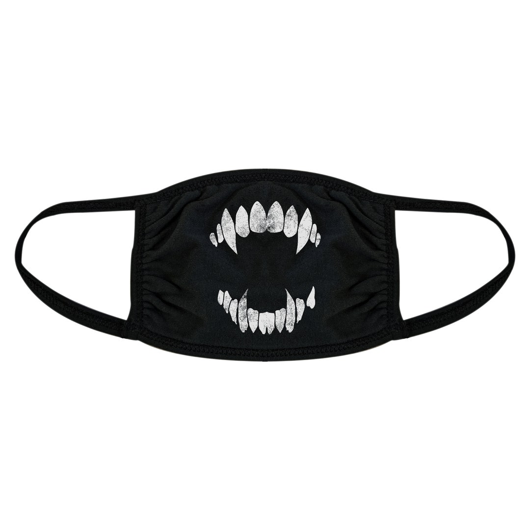Vampire Teeth Face Mask Adult BLACK 100 Cotton High Quality Reusable
