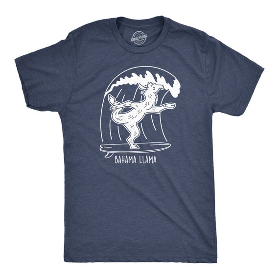 Llama Shirt, Funny Shirt, Mens Funny T Shirt, Mens Cool Shirt, Llama Shirt, Funny Llama Shirt, Beach Shirts, Bahama Llama, Surfing Shirt Il_570xn