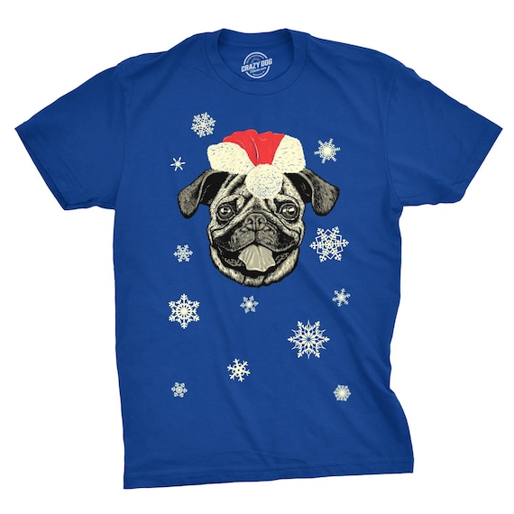 PUG Christmas Shirt, Santa PUG T Shirt, Christmas In July, Xmas Dog Shirt, Funny Pug Top, Pug Lover Gift, Christmas Gift For Pug Owner Il_570xn