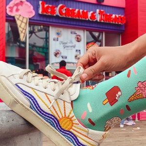 Ice Cream Socks, Youth Socks, Foodie Gifts, Womens Novelty Socks, Cute Mom Socks, Funny Socks Women, Ice Cream Socks, Kids Socks
