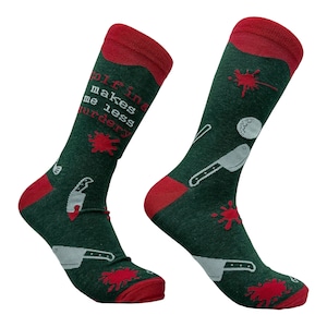 Golfing Makes Me Less Murdery Golf Course, Mens Socks, Funny Dad Socks, Golf Socks, Golfing Gifts, Guys Gifts Under 20, Mens Socks