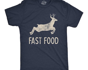 Funny Hunting T-Shirt, Fast Food Deer Graphic Tee