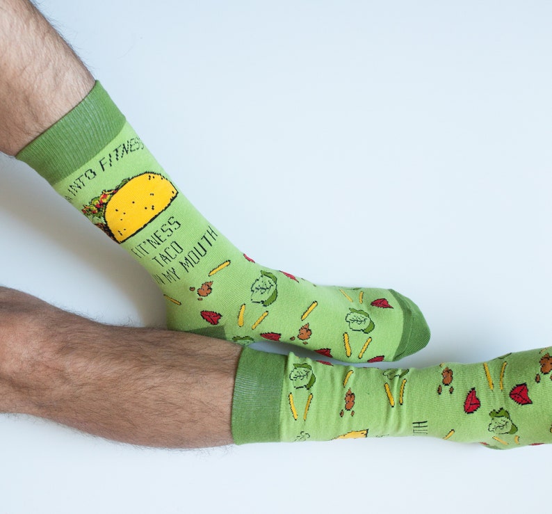 Groomsmen Socks Funny Taco Socks Fitness Taco Mouth socks