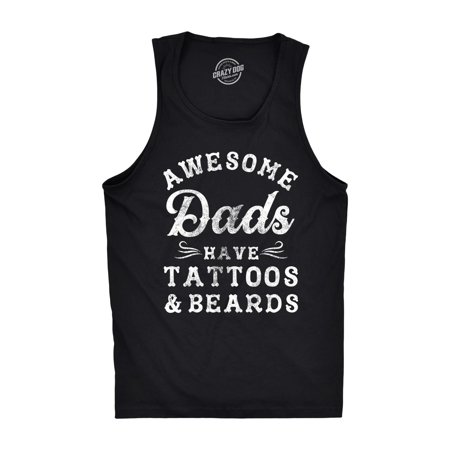 Mens Awesome Dad Tank Top Tattoos And Beards Mens Funny T Etsy