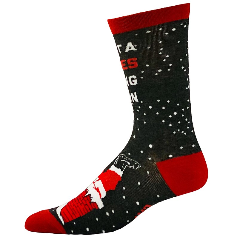 Christmas Socks, Adult Christmas Humor Socks, Men's Socks, Santa Loves Going Down, Funny Socks, Festive Socks, Christmas Gift, Santa Socks image 4