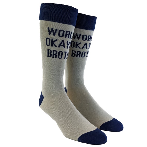 OKayest Brother Socks, Brother Socks, Work Socks, Simple Socks , Groomsmen Socks,Funky Socks, Novelty Socks, Cool Socks, Funny Socks Il_570xn
