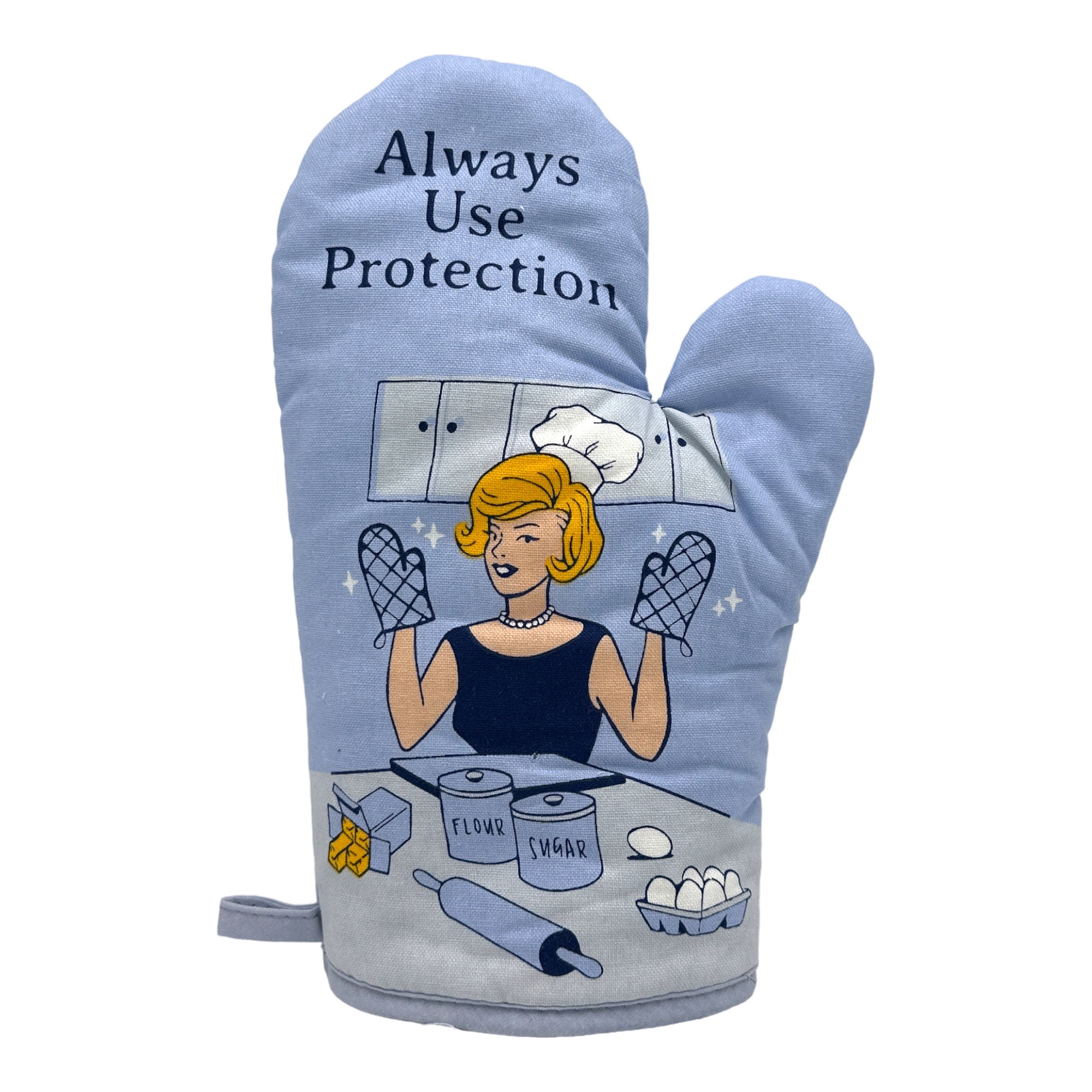 When in Doubt Pull It Out,Oven Mitts and Pot Holders Sets of 2，Funny Oven  Mitt，Silicone Non-Slip Oven Mitts,Cute Housewarming Gift,Perfect for