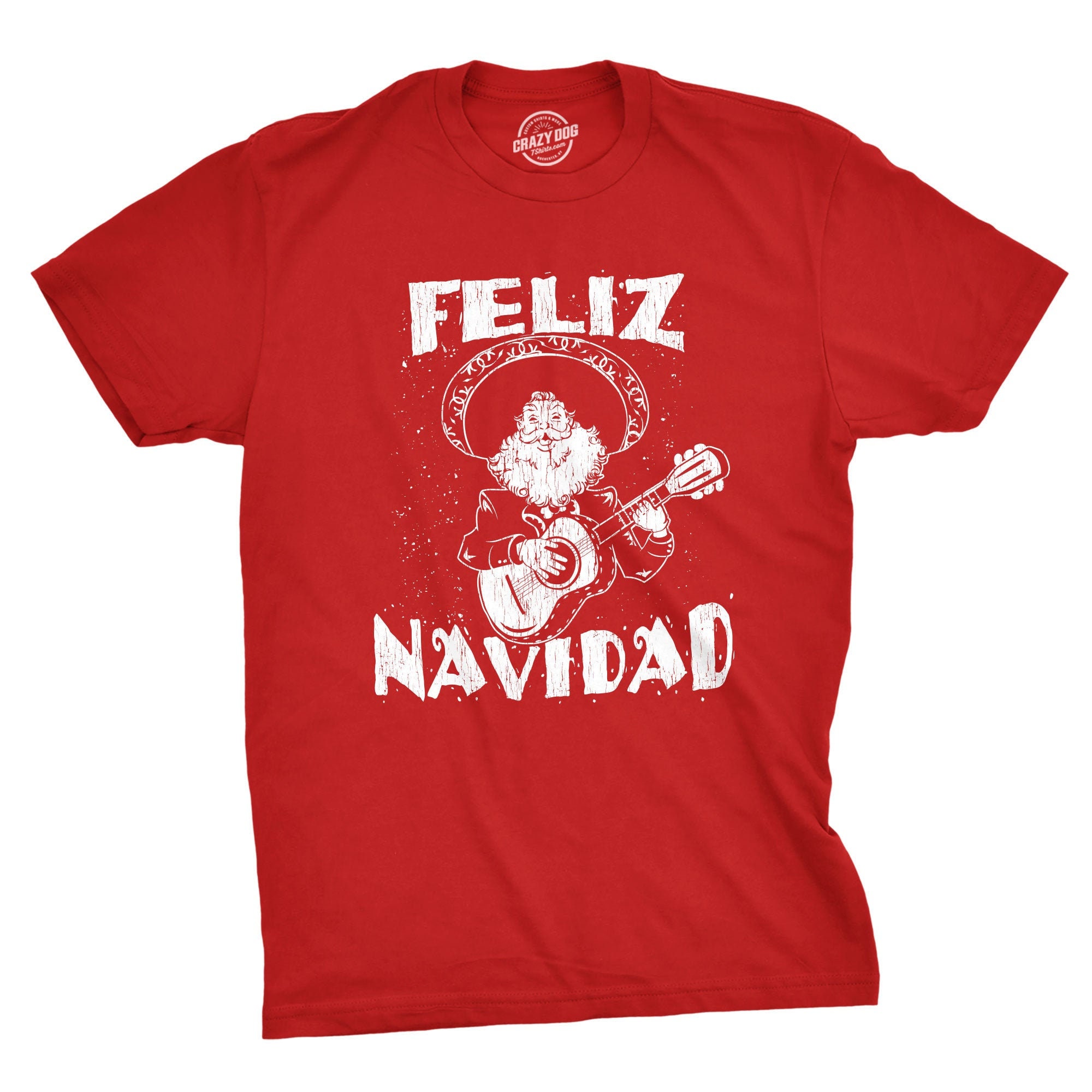 Discover Feliz NavidadT shirt, Christmas Gift, Festive Dad Shirt, Funny Christmas Tee