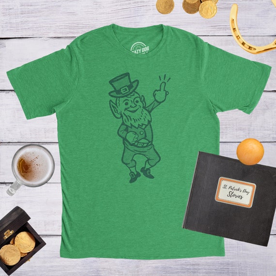 Leprechaun Middle Finger, Flipping The Bird, Leprechaun Shirt, St. Patrick&#39;s Day Shirt, Funny Shirts, St Patricks Day, St Pattys Day Tee