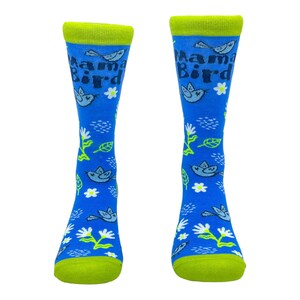 Womens Mama Bird Socks, Cool Womens Socks, Funny Socks Women, Floral Socks, Gifts For Mom, Cute Socks For Mom, Mother&#39;s Day Gift