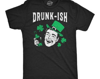 T-Shirt mit leicht angetrunkenem St. Patrick's Day-Motiv, lustiges irisches Kleeblatt-T-Shirt