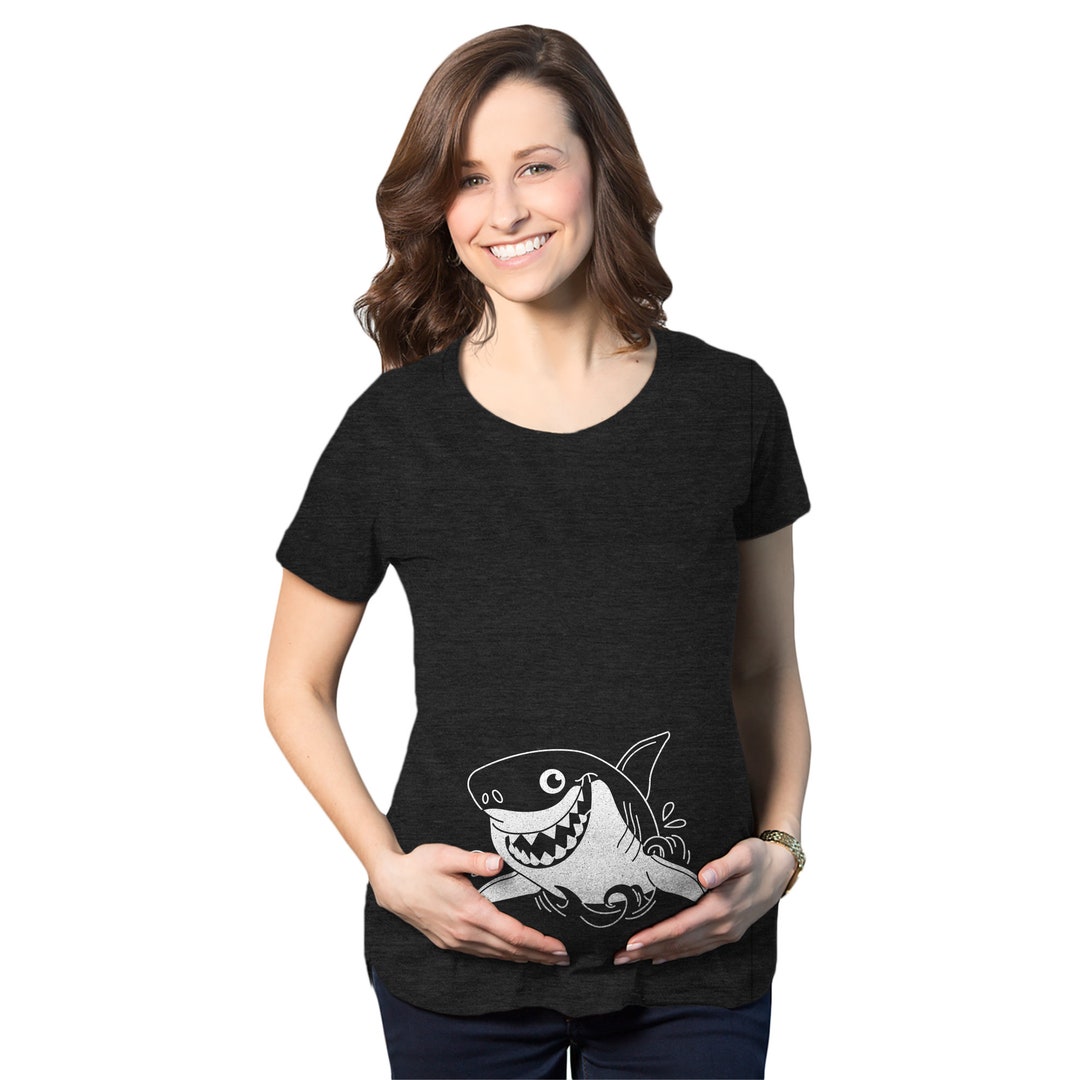 Baby Shark Maternity Shirt Fish Jaws Pregnancy T Shirt Gift Etsy