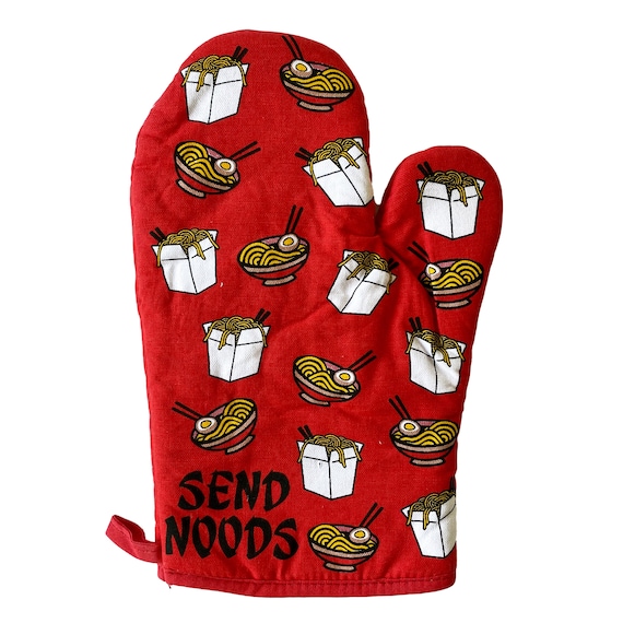 Send Noods, Ramen, Chinese Takeout Oven Mitt, Housewarming Gift, Christmas Gift, Hostess Gift