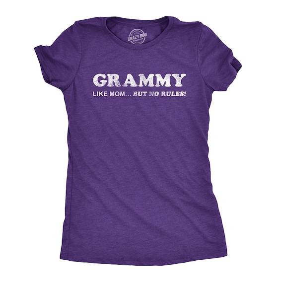 Funny Grandma Shirt, Gift For New Grandma, Mothers Day Gift, Funny Shirt For Grandma, Grammy Shirt, Grammy Like Mom But No Rules, Grammy Tee Il_570xn