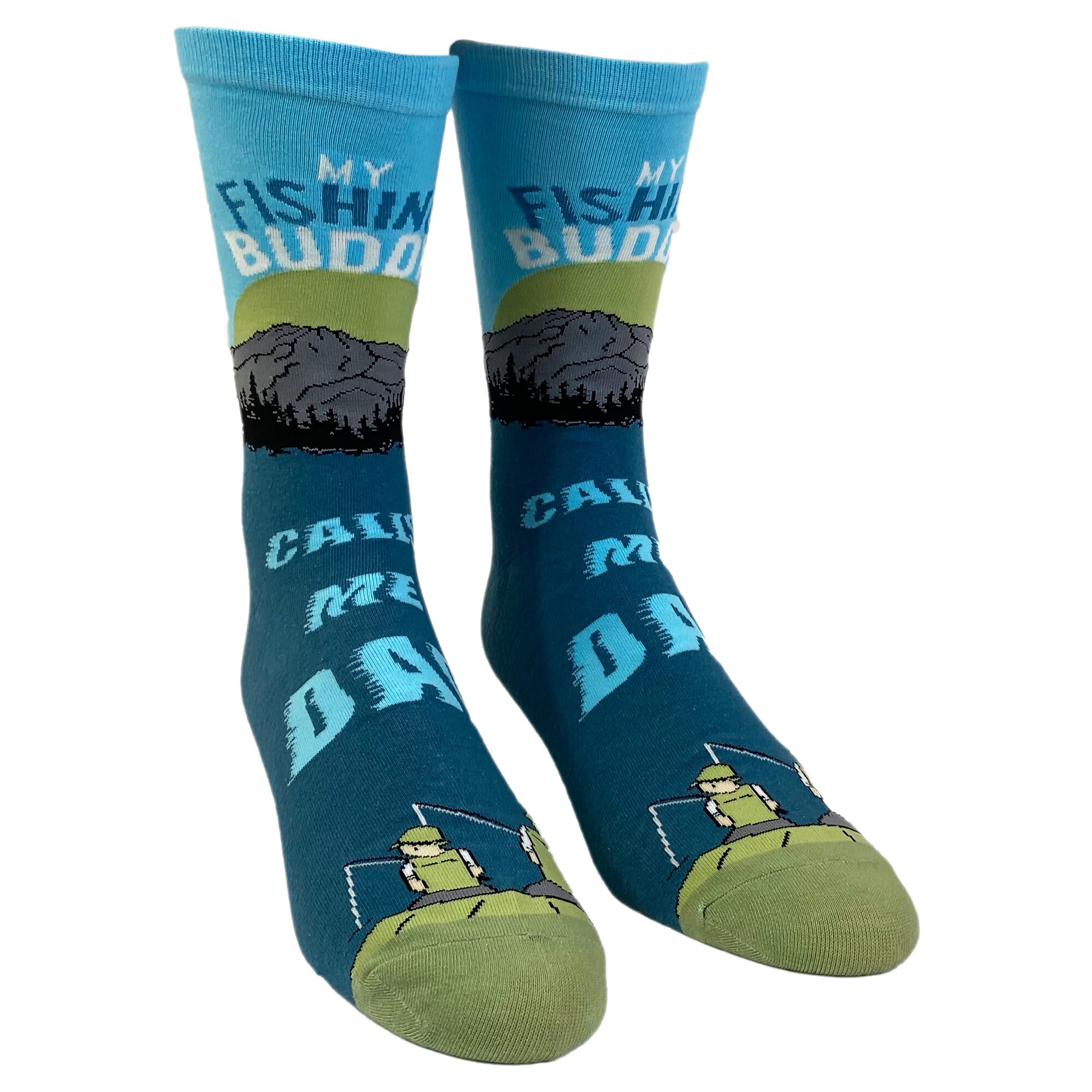 Funny Dad Socks My Fishing Buddy Calls Me Dad Socks Funky Etsy