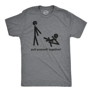 Funny Stick Men Shirt, Sarcastic Humor Tee image 1