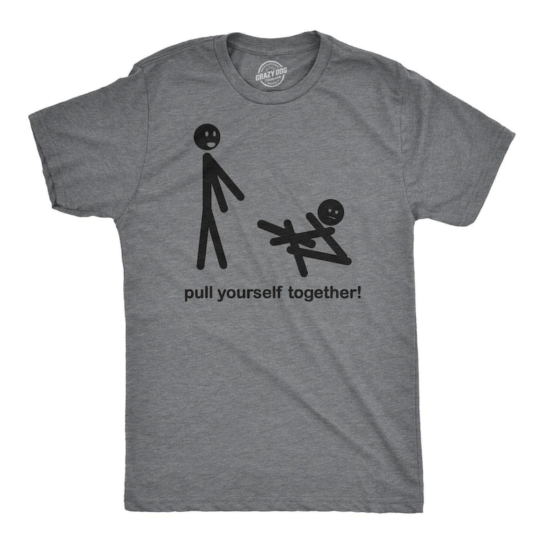 Funny Stick Men Shirt, Sarcastic Humor Tee image 1