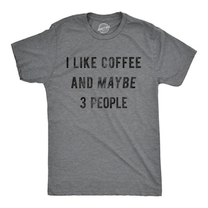Sarcastic Coffee T-Shirt, Caffeine Addict Tee, Funny Gift Dark Heather Grey