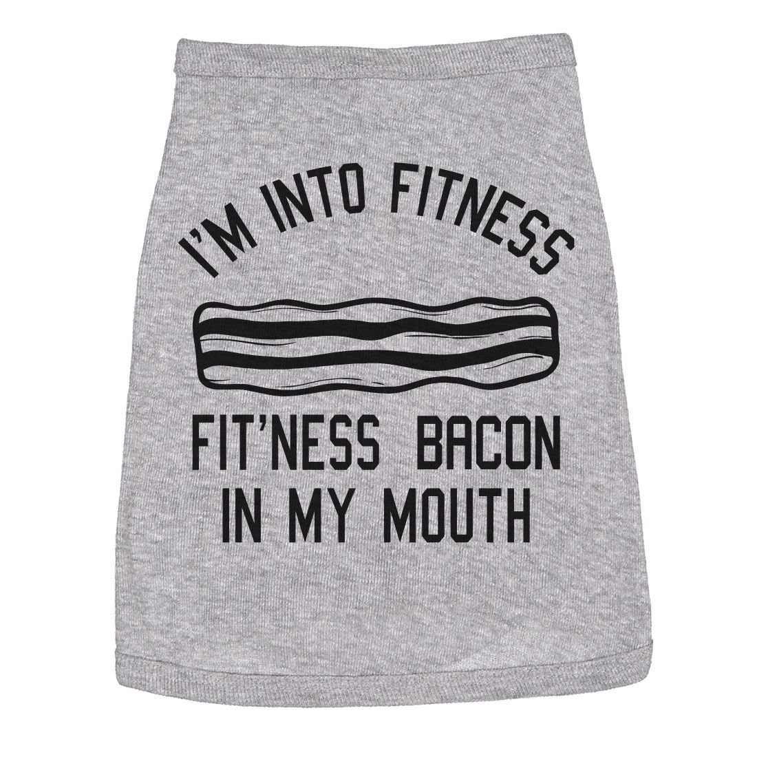 Fitness Bacon Funny Dog Shirt, Small Breed Tee