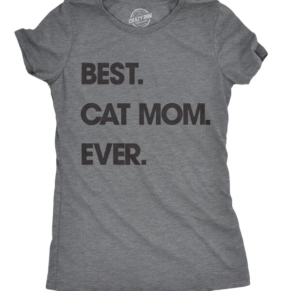 Funny Cat Mom T-Shirt, 60/40 Cotton Blend Tee