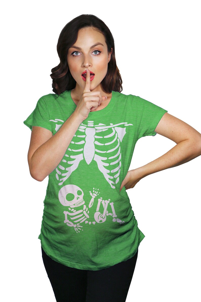 green skeleton shirt