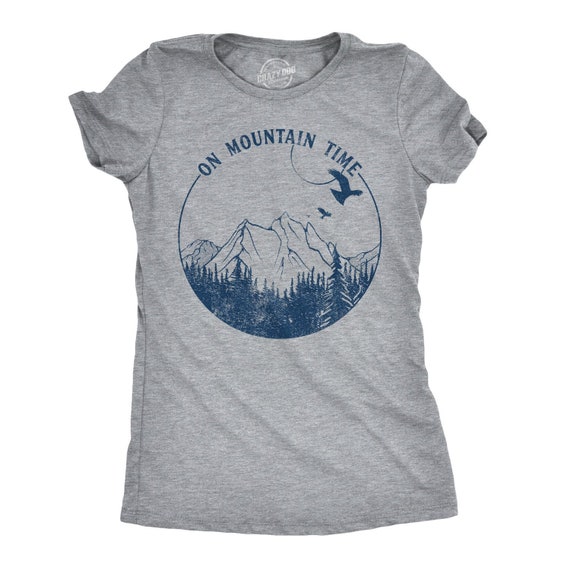 Mountains Shirt Woman Camping Gift Womens Hiking T Shirt Happy