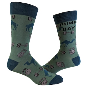 Pump Day Mens Socks, Funny Workout Socks, Camel Socks, Workout Gifts, Guys Gifts Under 20, Gym Rat Socks, Funny Gym Socks, Compression Socks