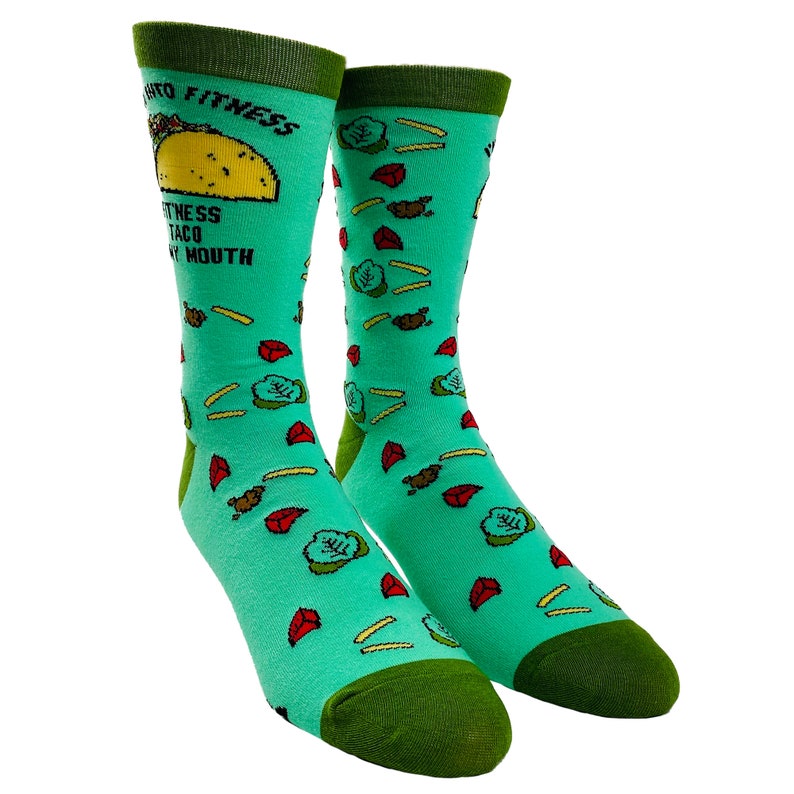 Women's Food Socks Taco Socks Mexican Theme Socks Taco Etsy