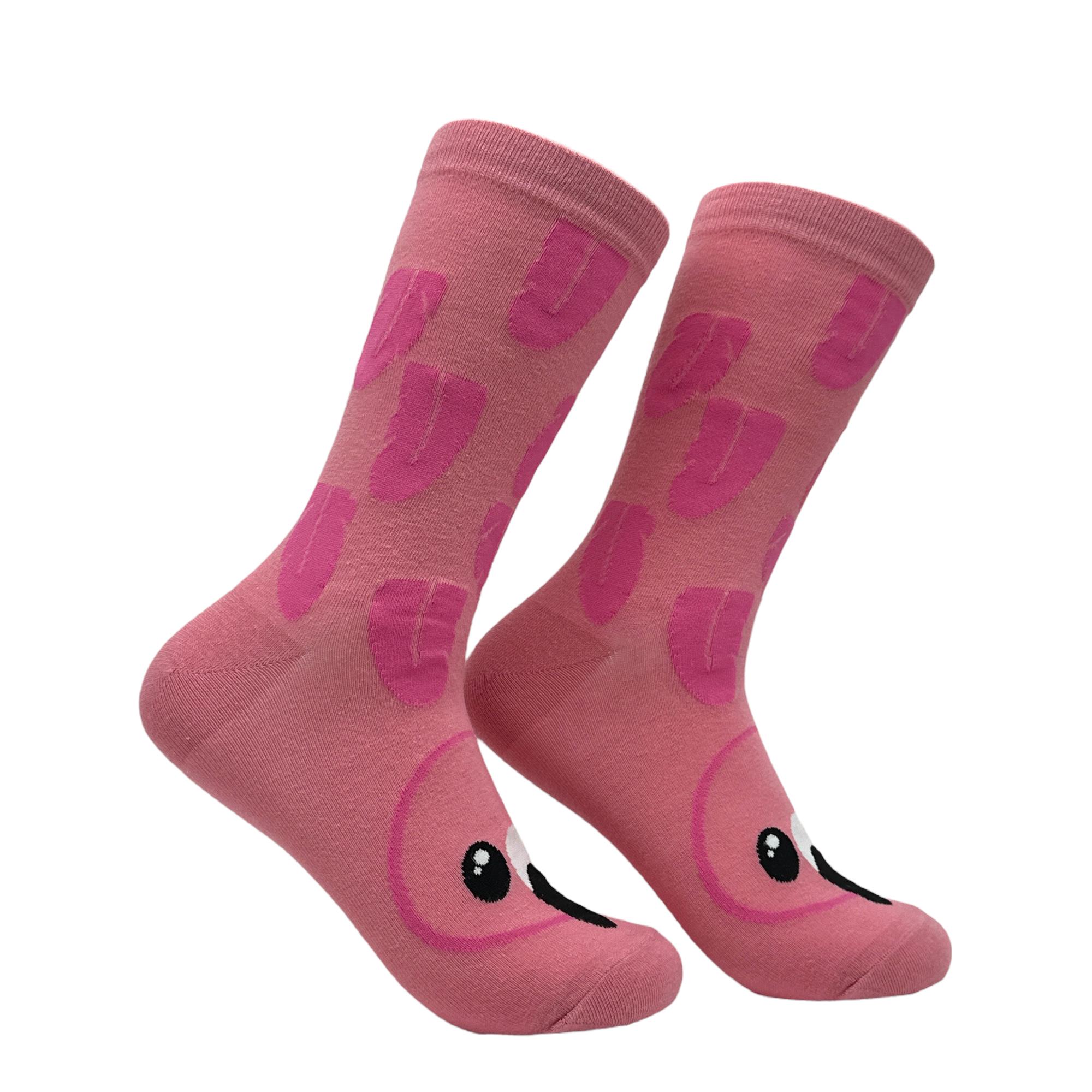 Chaussettes Cheville Femme Flamants Roses - Vert Et Rose Rétro Pinup - Taille Unique Neuve