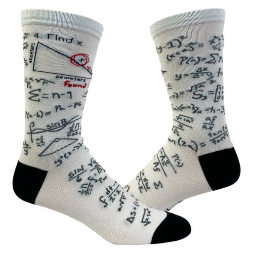 Find X, Mens Socks, Funny Nerd Socks, Math Socks, Math Gifts, Guys Gifts Under 20, Chemistry Gifts, Teacher Socks, Teacher Gifts