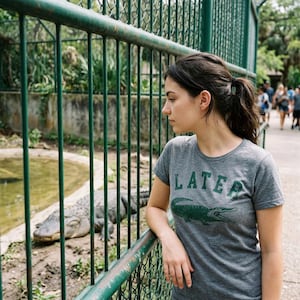 Later Gator Women's Graphic Tee, Funny Alligator Shirt image 3