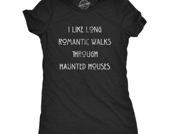 T-shirt « Visites romantiques de maisons hantées », costume d'Halloween effrayant