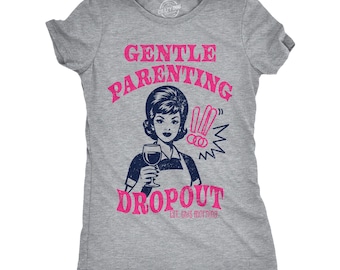 Grappig T-shirt voor uitgeputte moeders: shirt voor zacht ouderschap