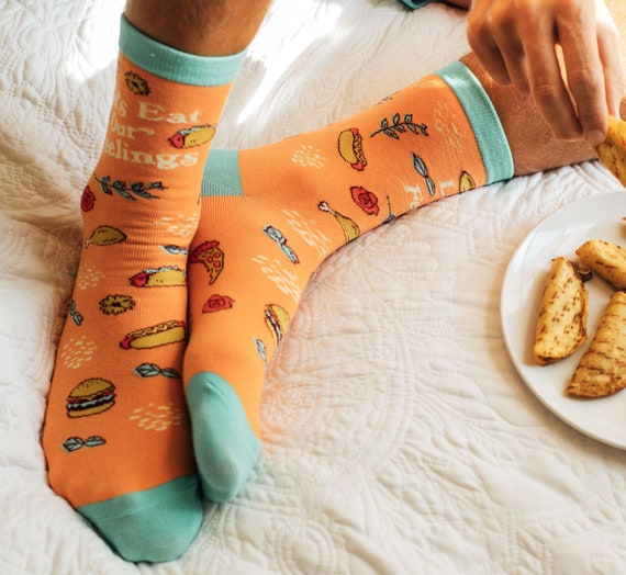 Comamos calcetines de sentimientos de comida - Etsy México