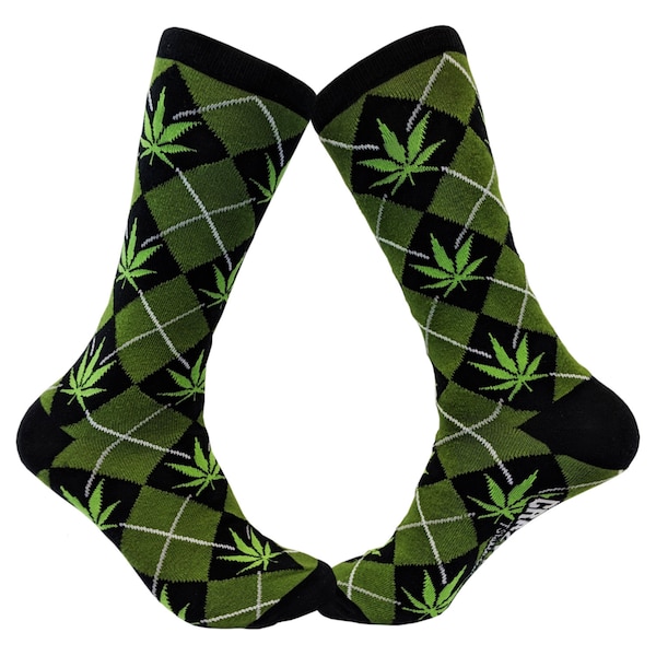 Funny Weed Socks, Dope Argyle Socks, Funny Groomsmen Smoker Socks, Funky Socks, 420 Socks, Cannabis Socks, Funny Socks, Compression Socks