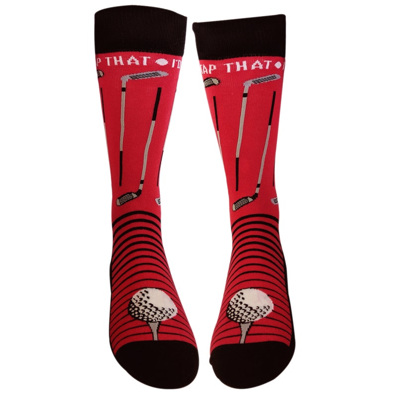 Id Tap That Mens Socks Funny Dad Socks Golf Socks Golfing Etsy