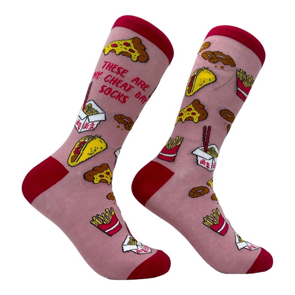 Women's Food Socks, These Are My Cheat Day Socks, Millennial Socks, Dessert Lover Presents, Junk Food Socks, Food Lover Gift, Pizza, Tacos