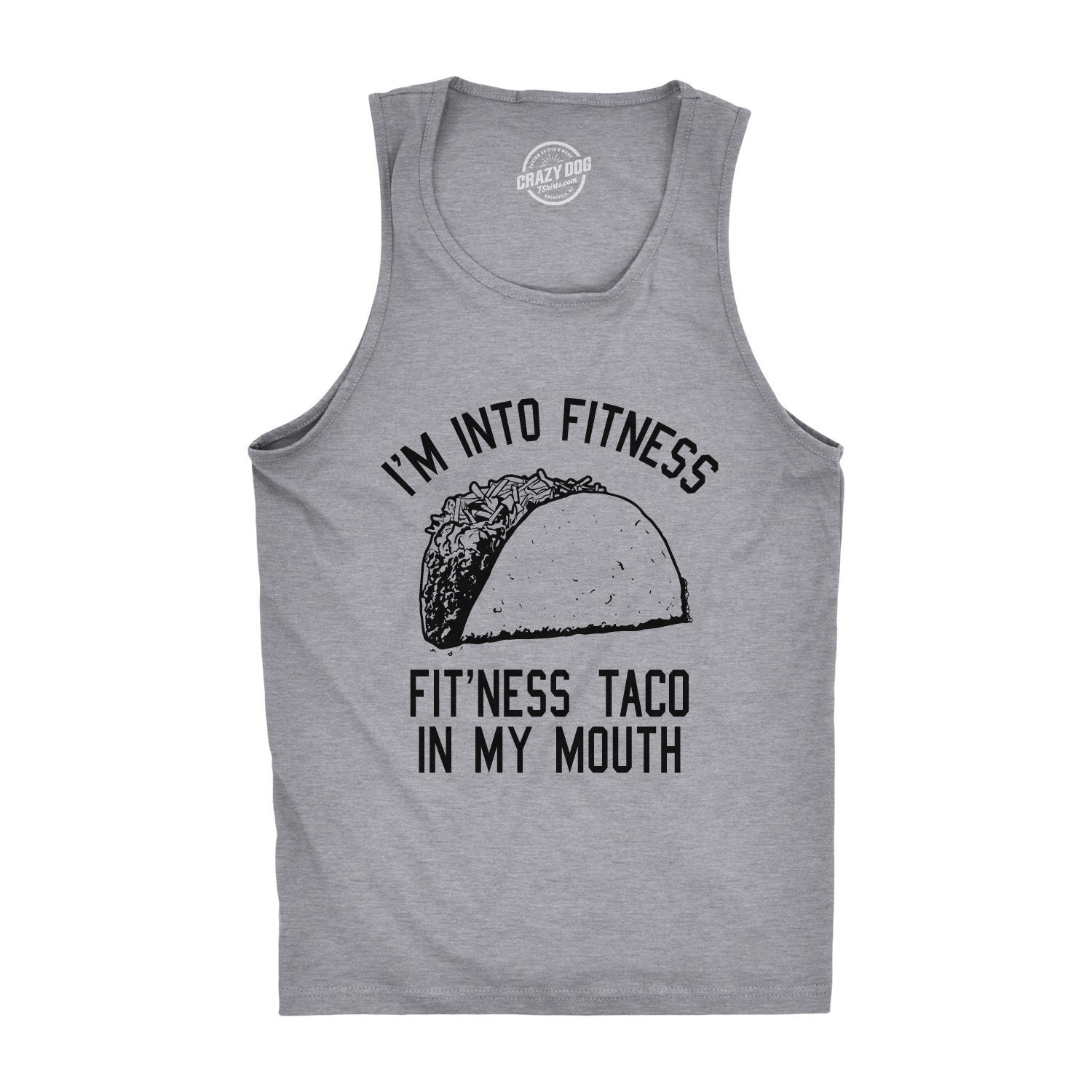 T-shirt Décalé "I'm Into Fitness Fit'ness Taco In My Mouth" - Unisexe, Coton/poly - Neuf Sans étiquette