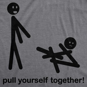 Funny Stick Men Shirt, Sarcastic Humor Tee image 2