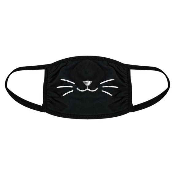 Cat Mouth Mask Adult BLACK 100 Cotton High Quality Reusable Etsy