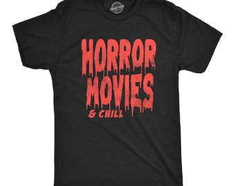 Horror Movies & Chill T-Shirt, Unisex Fall Shirt
