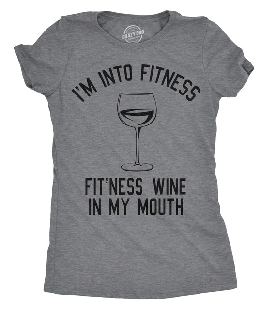 Womens Fitness Wine T Shirt Funny Wine Shirts Wine Shirt Etsy