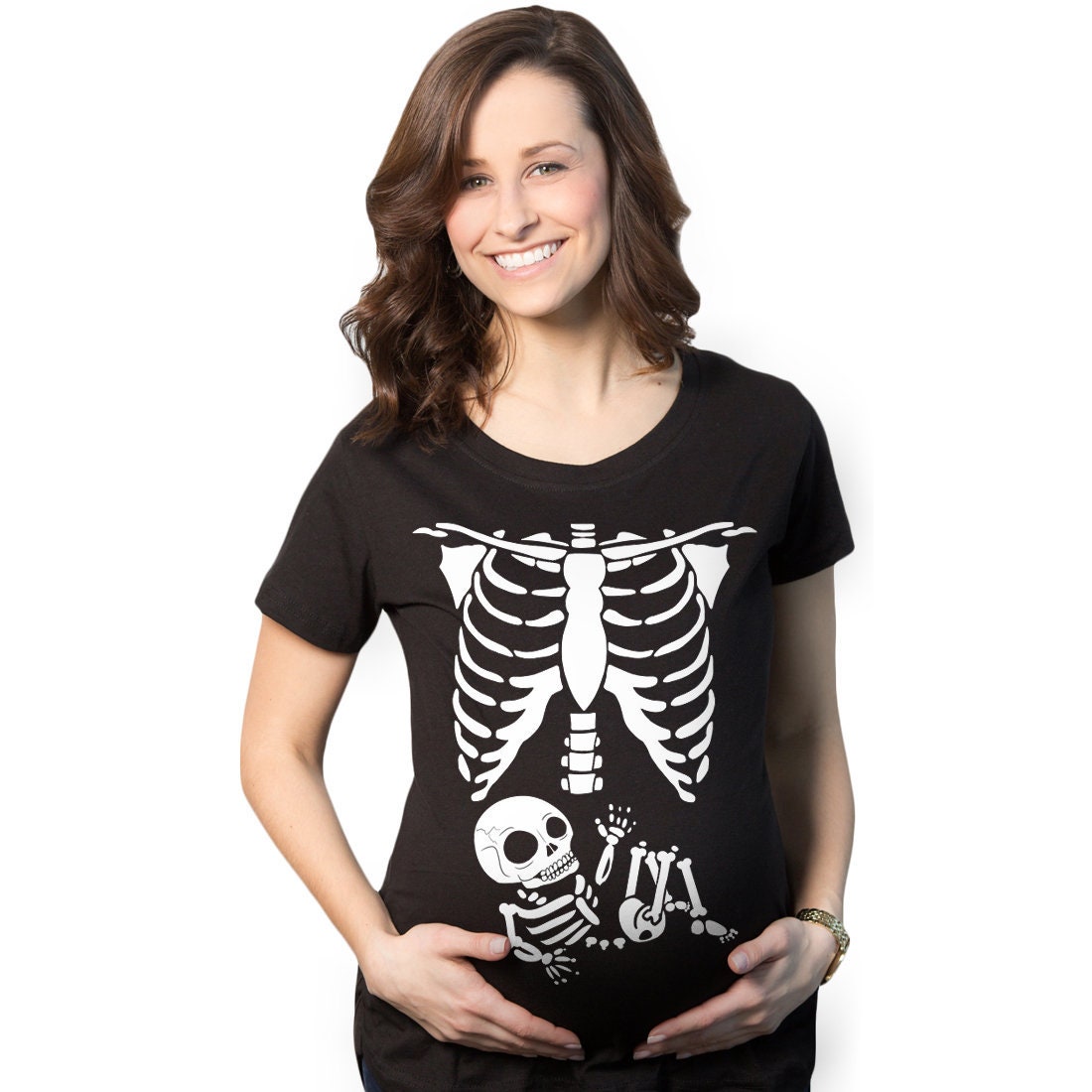Pregnant Shirt Skeleton Funny Maternity 