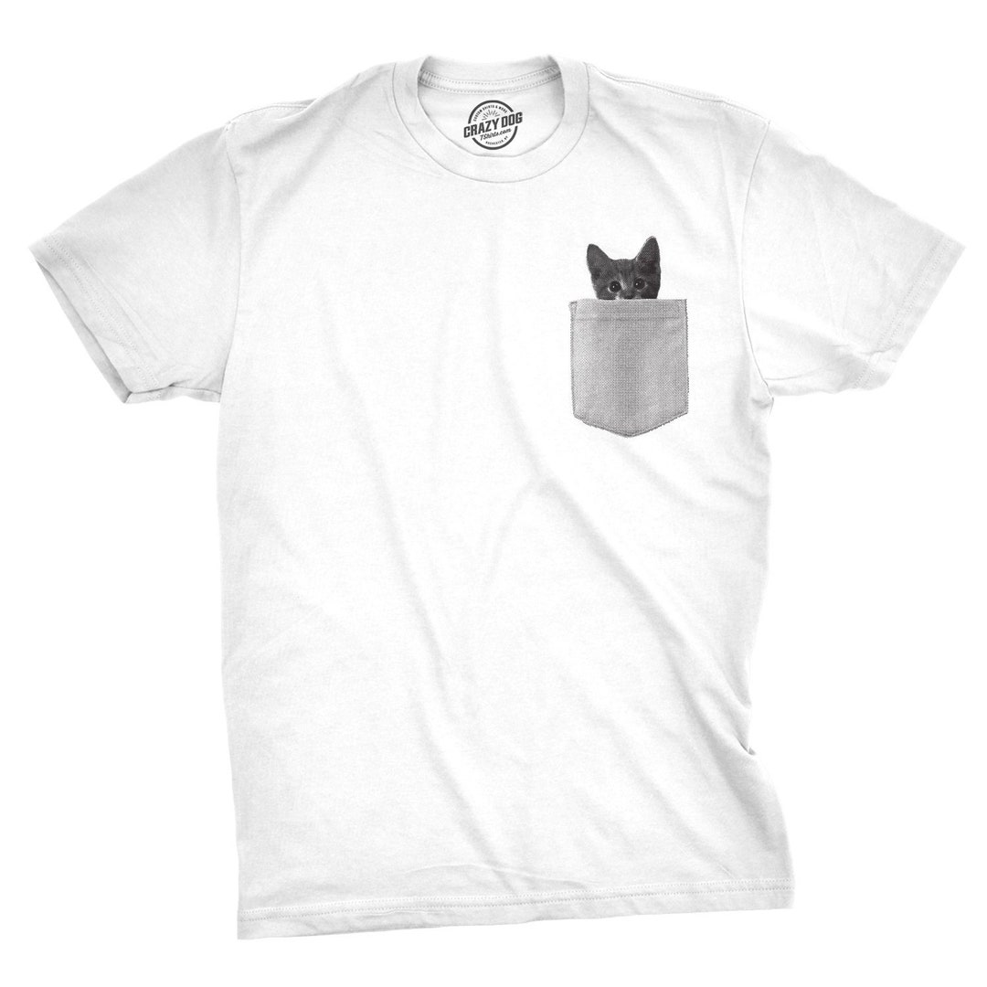 Cat Pocket Shirt, Kitten Shirt, Funny Cat Shirt, Cat Shirt Men, Kitty